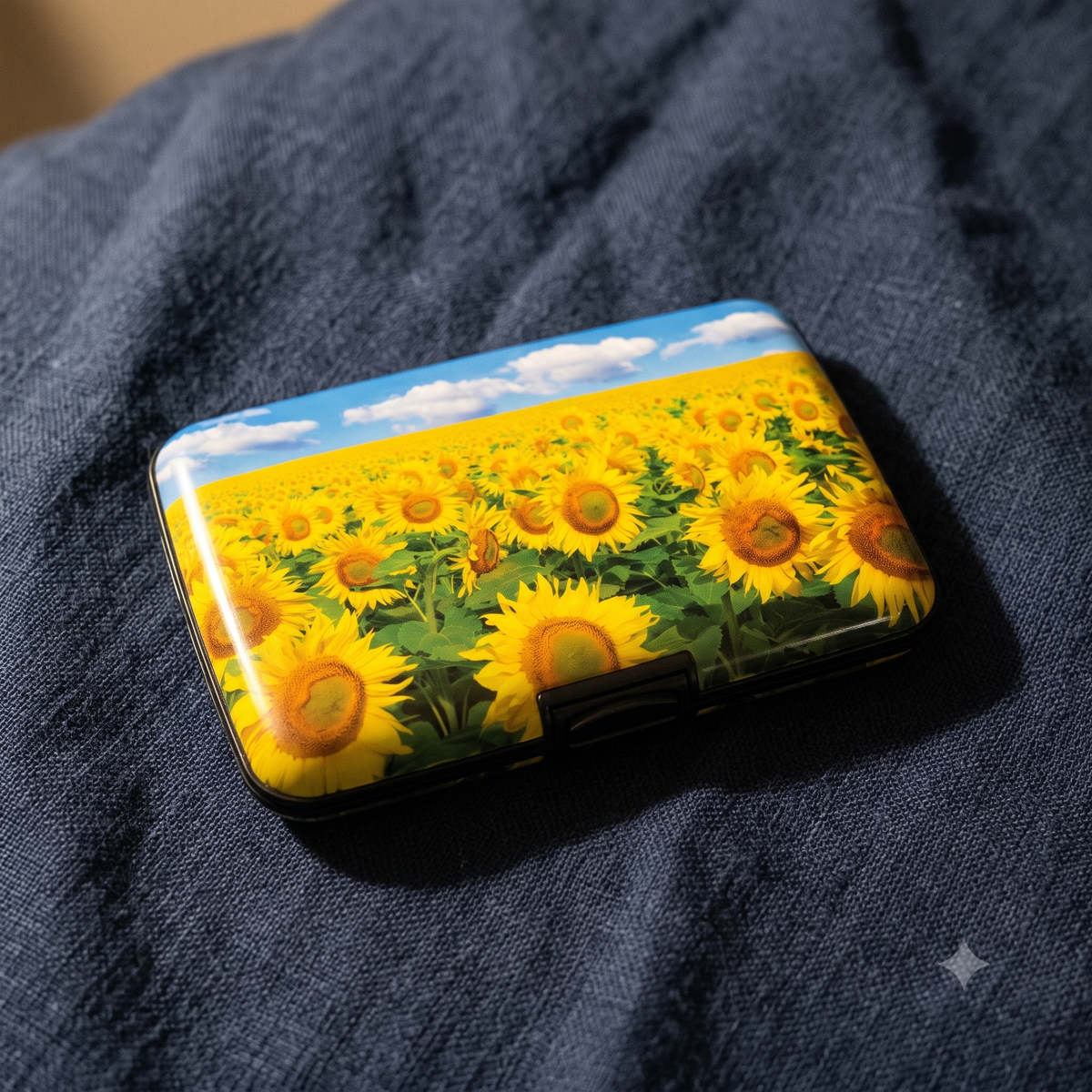 Sunflower Field RFID armored wallet, additional view