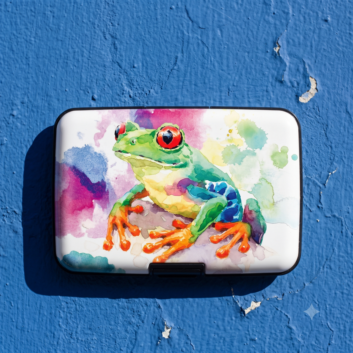 Red Eyed Tree Frog RFID armored wallet, additional view