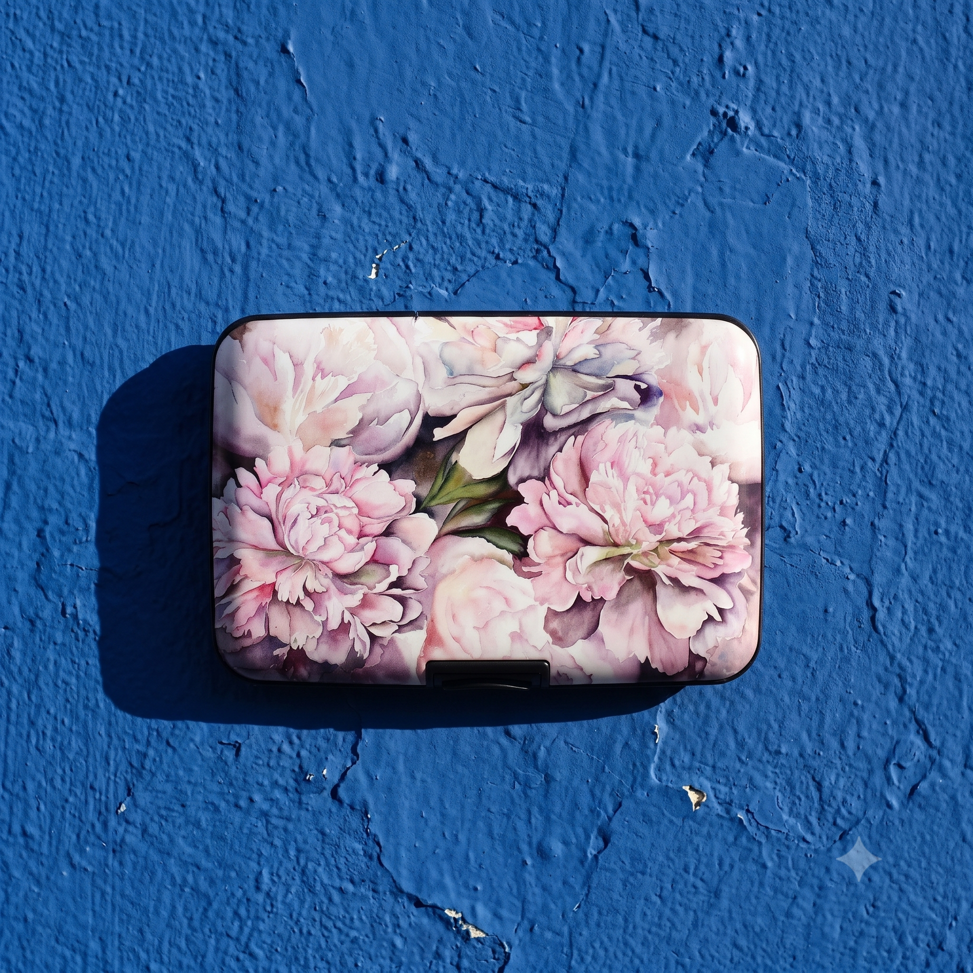 Peonies RFID armored wallet, additional view