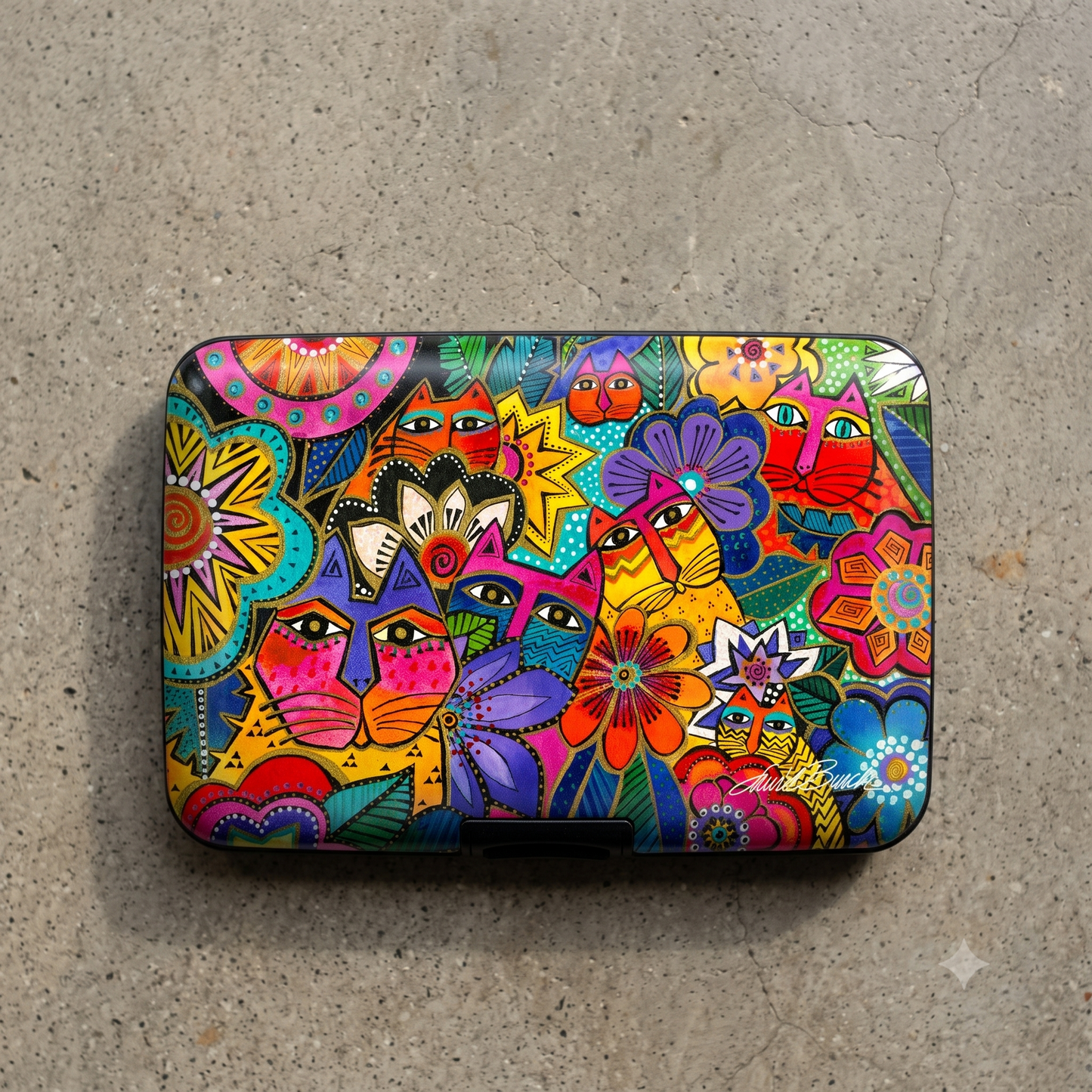 Laurel Burch Fantasticats RFID armored wallet, additional view