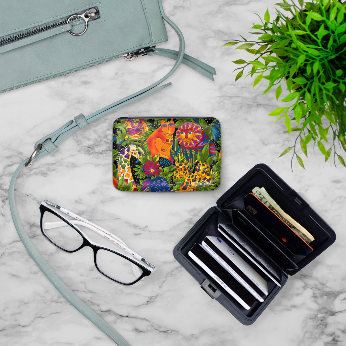 Laurel Burch Secret Jungle RFID Armored Wallet