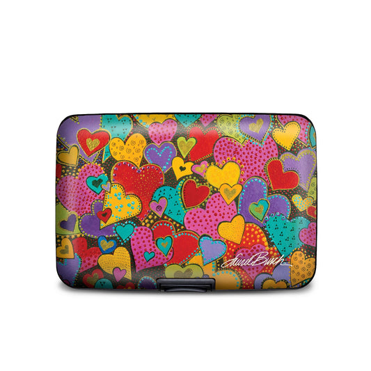 Laurel Burch Dancing Hearts RFID armored wallet