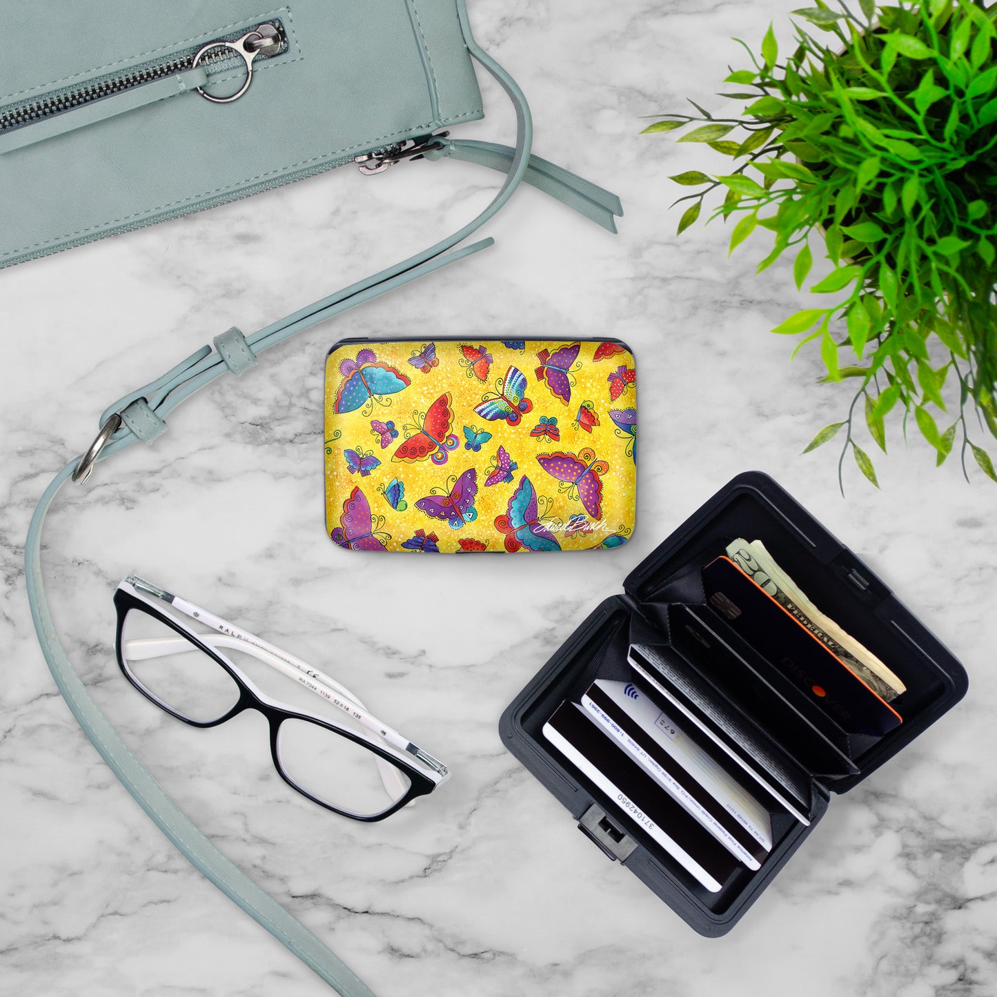 Laurel Burch Flutterbyes RFID Armored Wallet