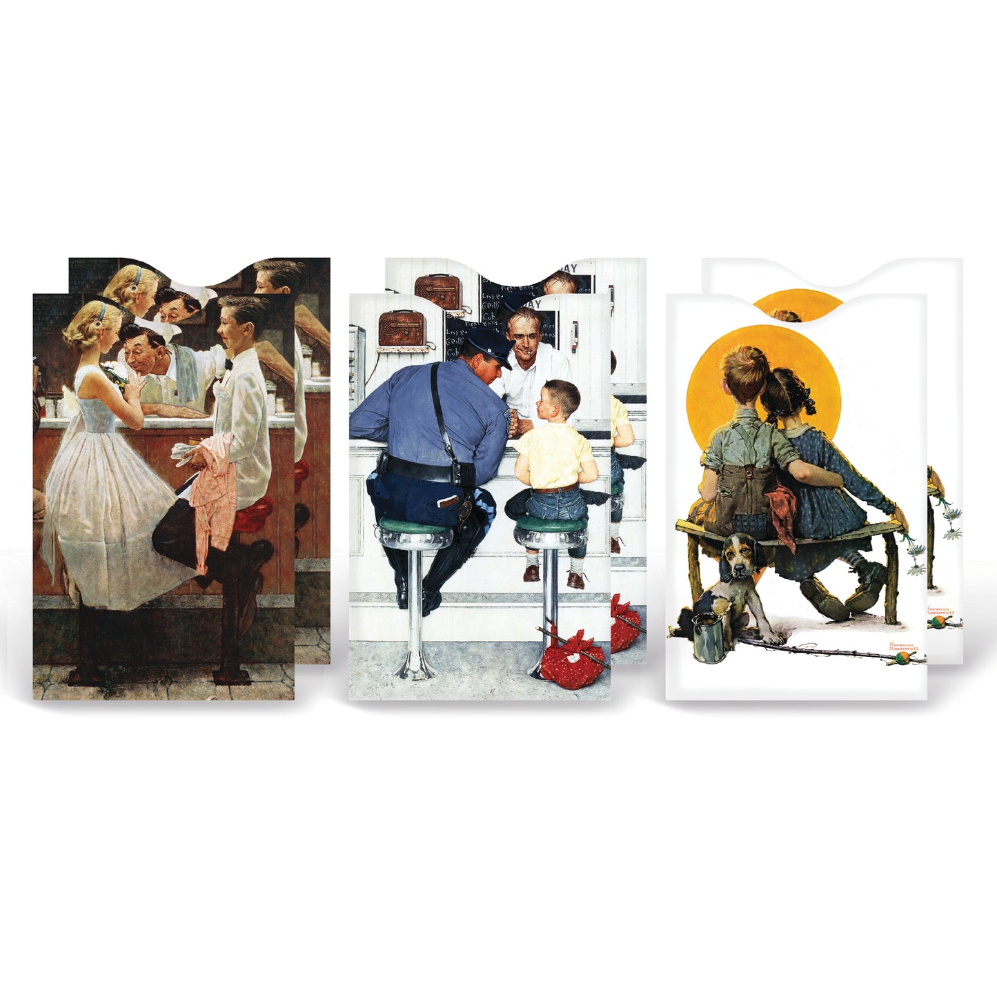 Norman Rockwell 6-pack armored card sleeves