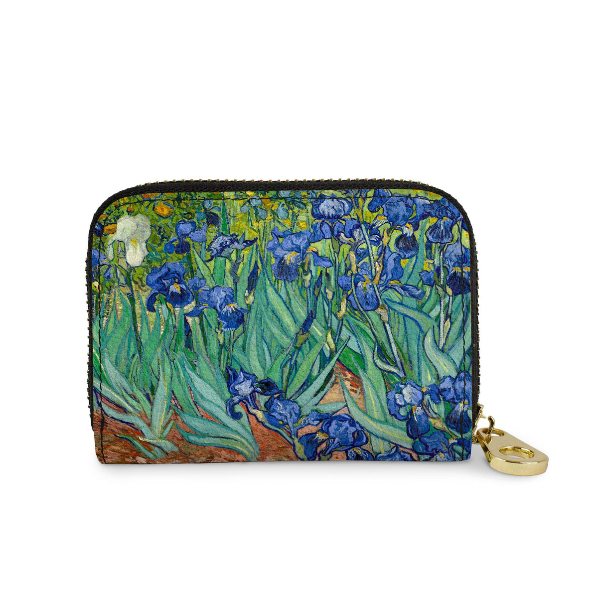 Van Gogh Irises vegan leather RFID zipper wallet