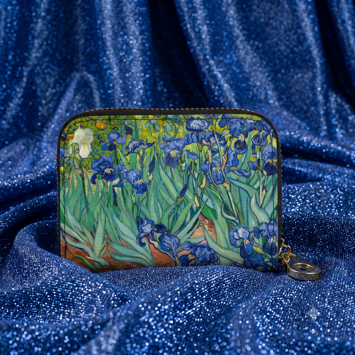 Van Gogh Irises RFID zipper wallet