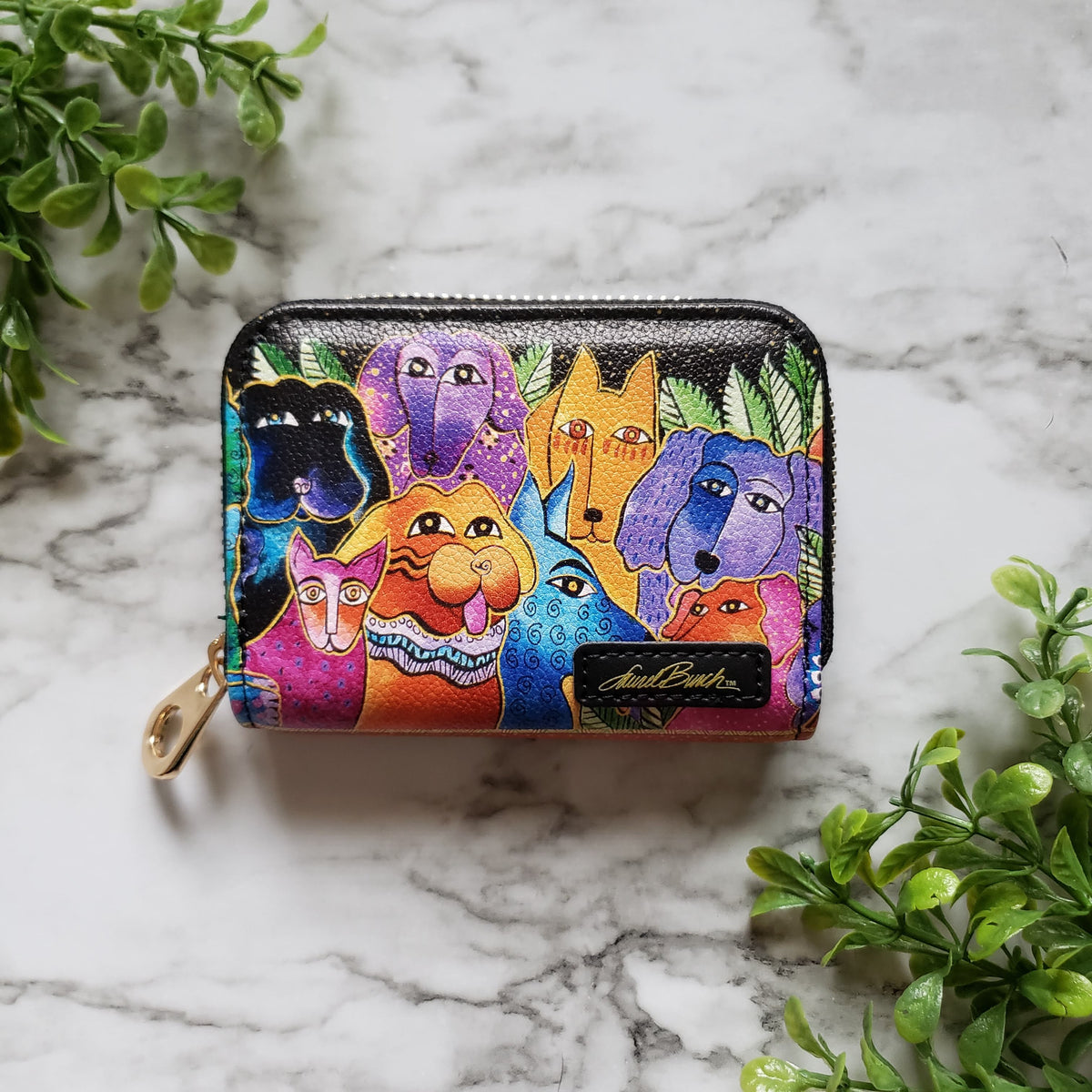 Laurel Burch Dogs & Doggies RFID Zipper Wallet