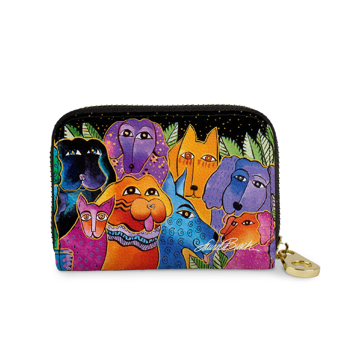 Laurel Burch Dogs & Doggies RFID zipper wallet