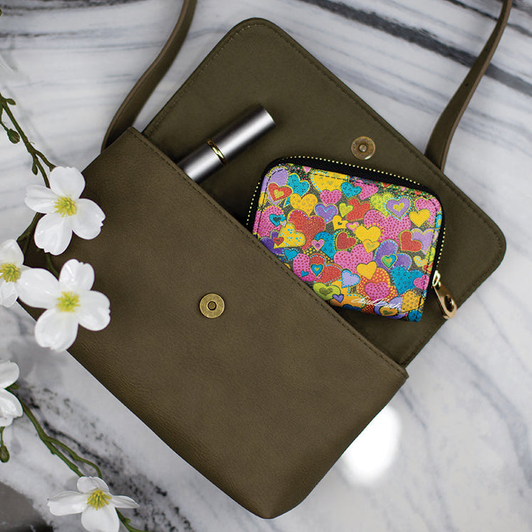 Laurel Burch Dancing Hearts RFID Zipper Wallet