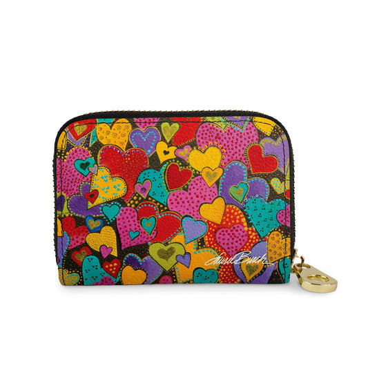Laurel Burch Dancing Hearts RFID zipper wallet
