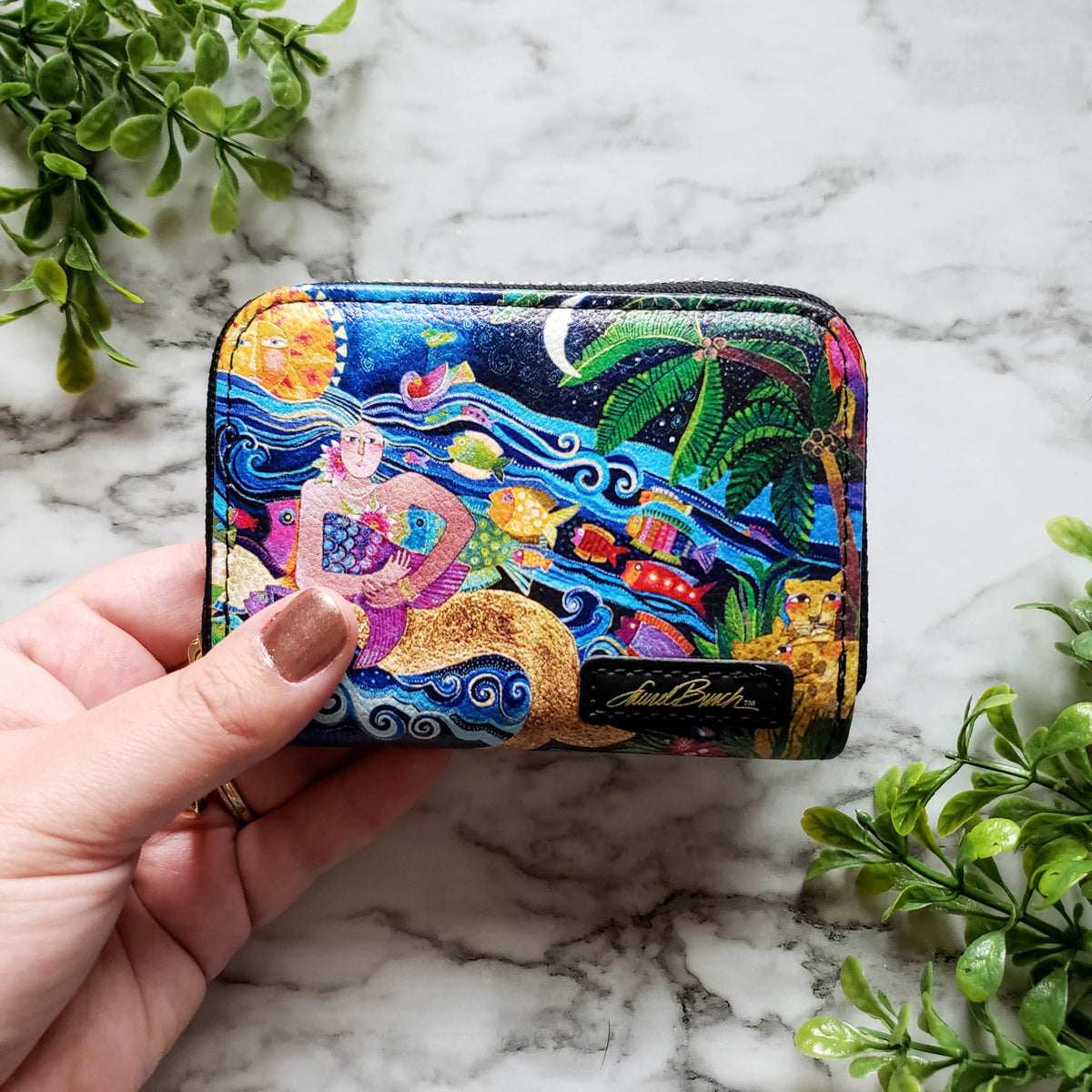 Laurel Burch Sea Goddess RFID Zipper Wallet