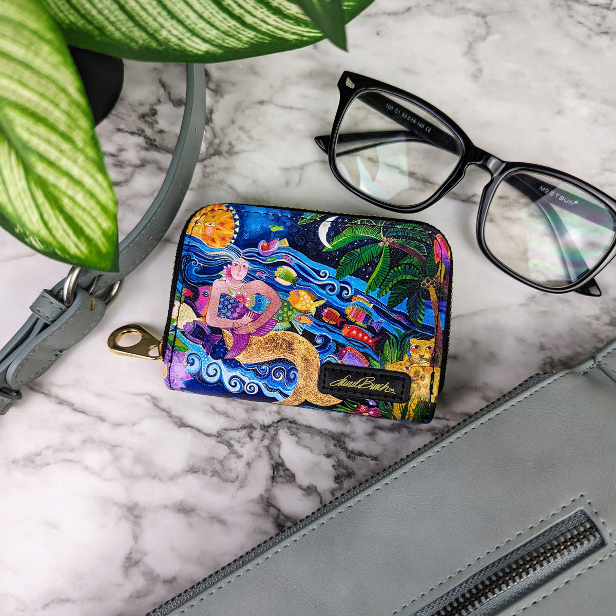 Laurel Burch Sea Goddess RFID Zipper Wallet