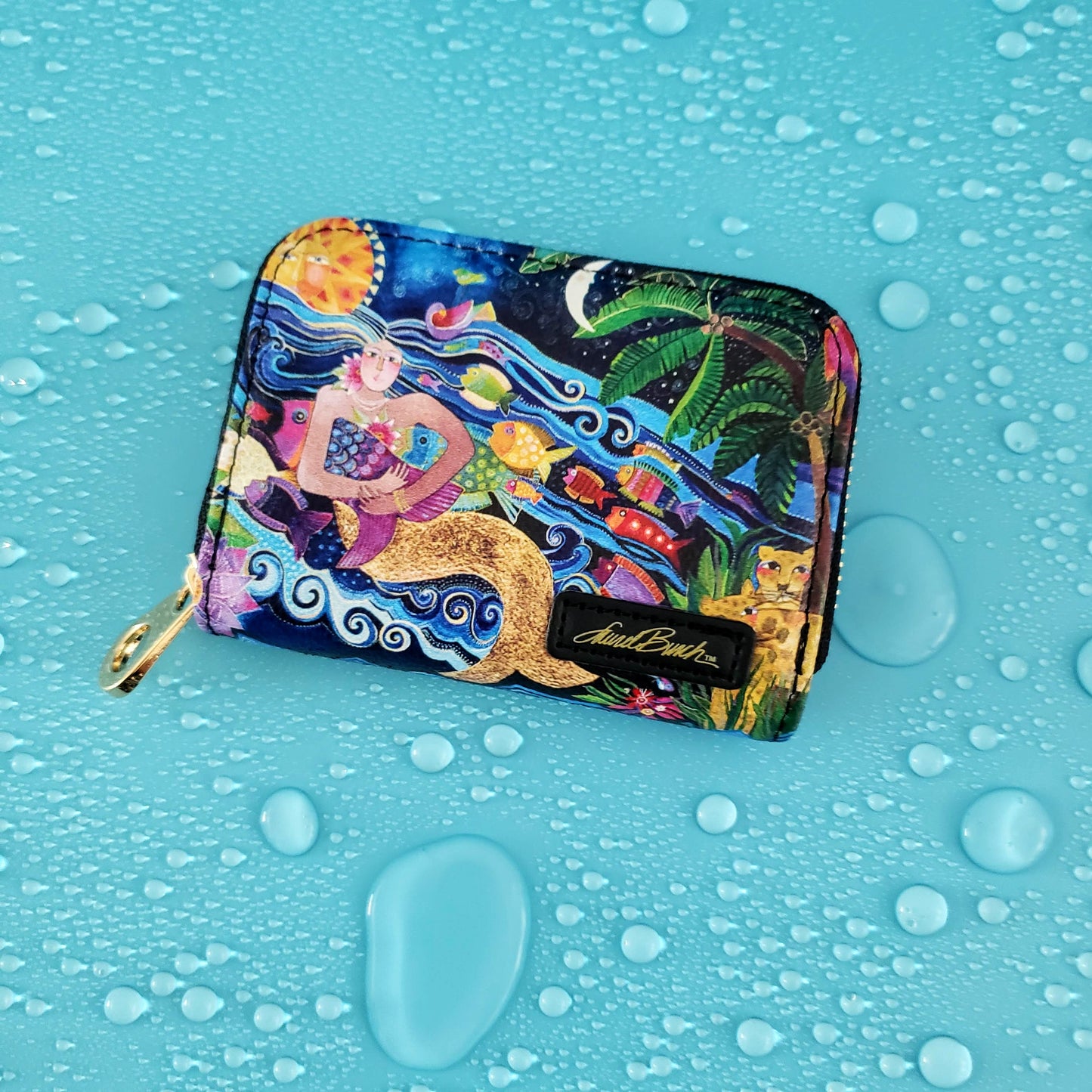 Laurel Burch Sea Goddess RFID Zipper Wallet