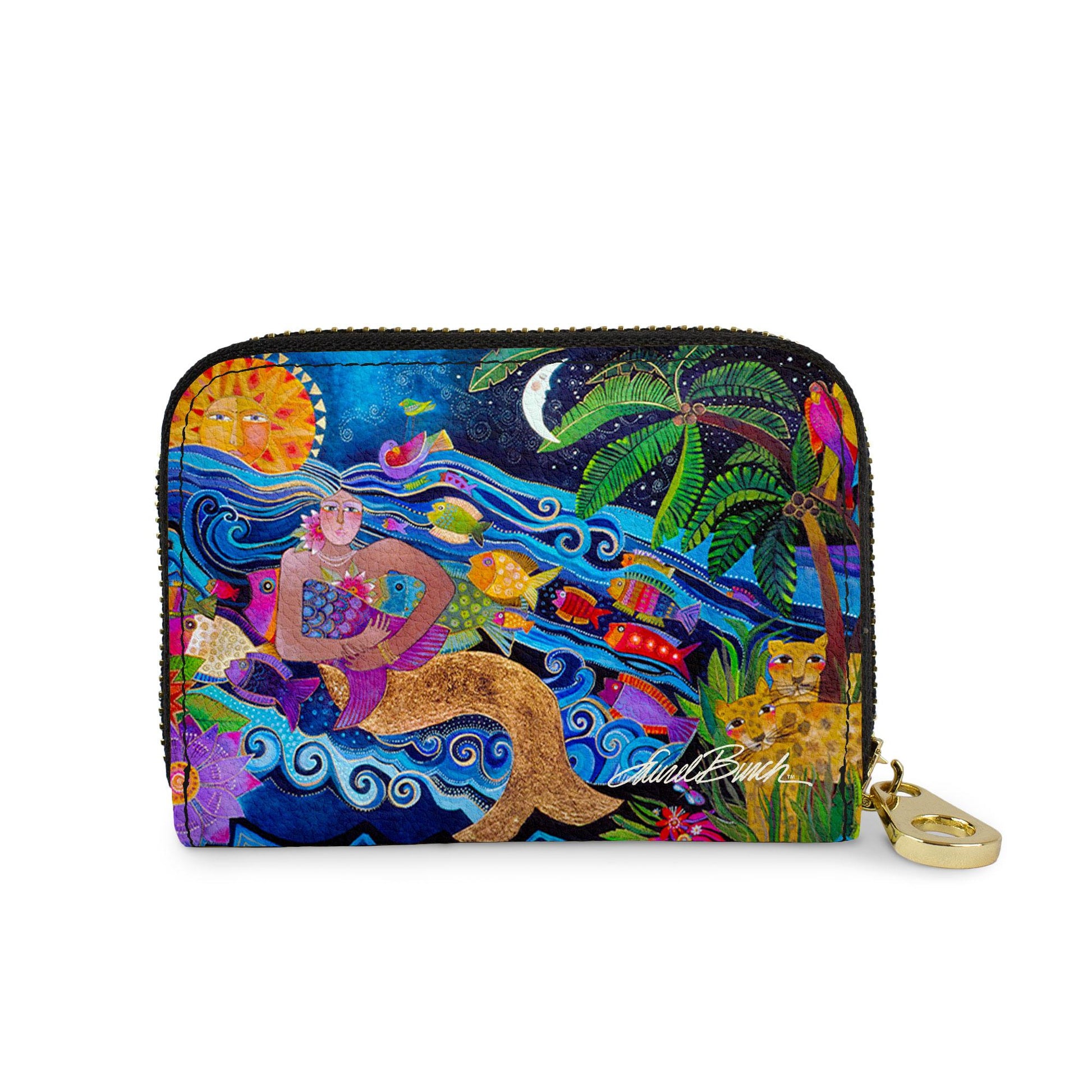 Laurel Burch Sea Goddess RFID zipper wallet