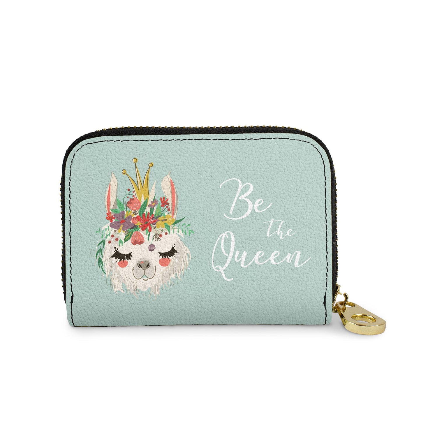 Be the Queen vegan leather RFID zipper wallet