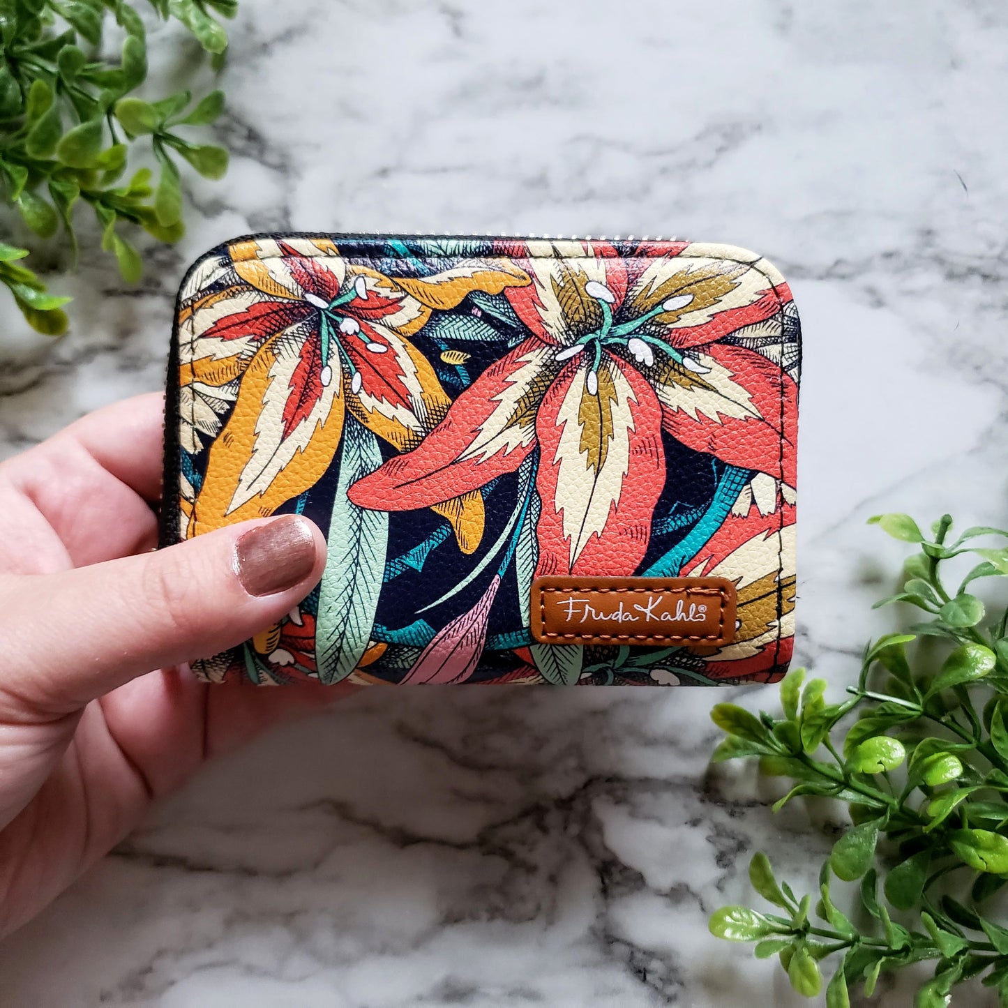 Frida Kahlo Tiger Lily RFID Zipper Wallet