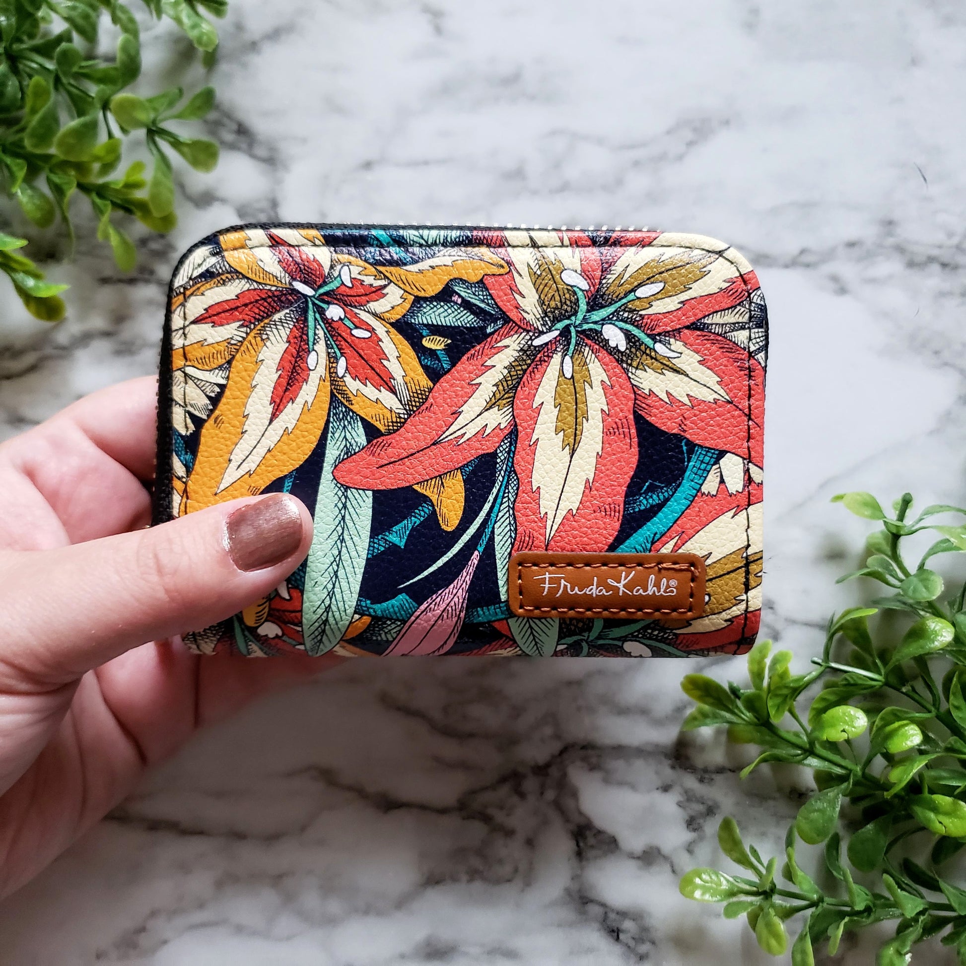 Frida Kahlo Tiger Lily RFID Zipper Wallet