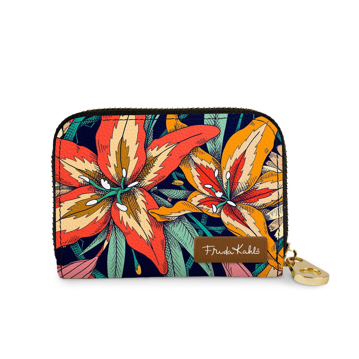 Frida Kahlo Tiger Lily RFID zipper wallet