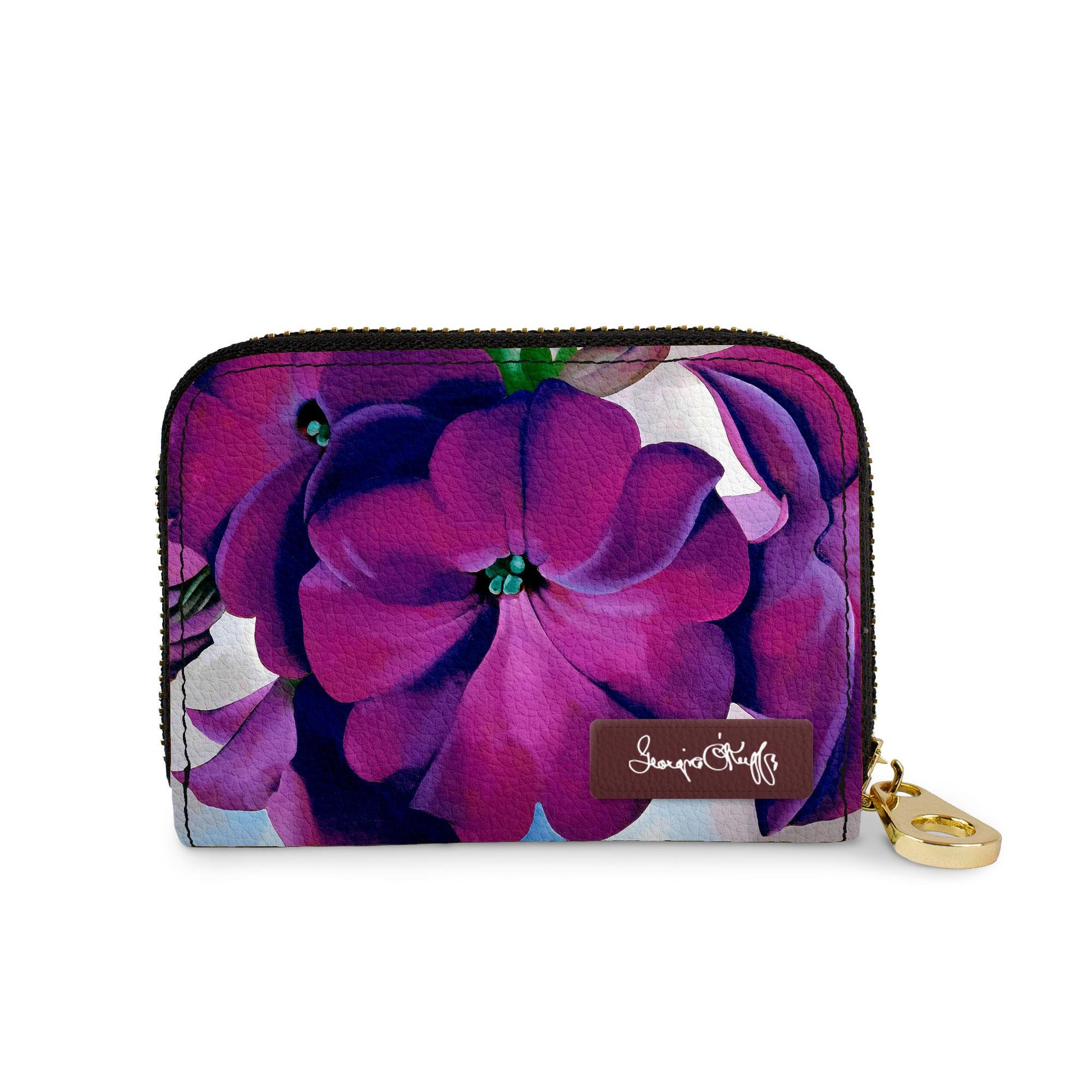 Georgia O'Keeffe Petunia RFID zipper wallet