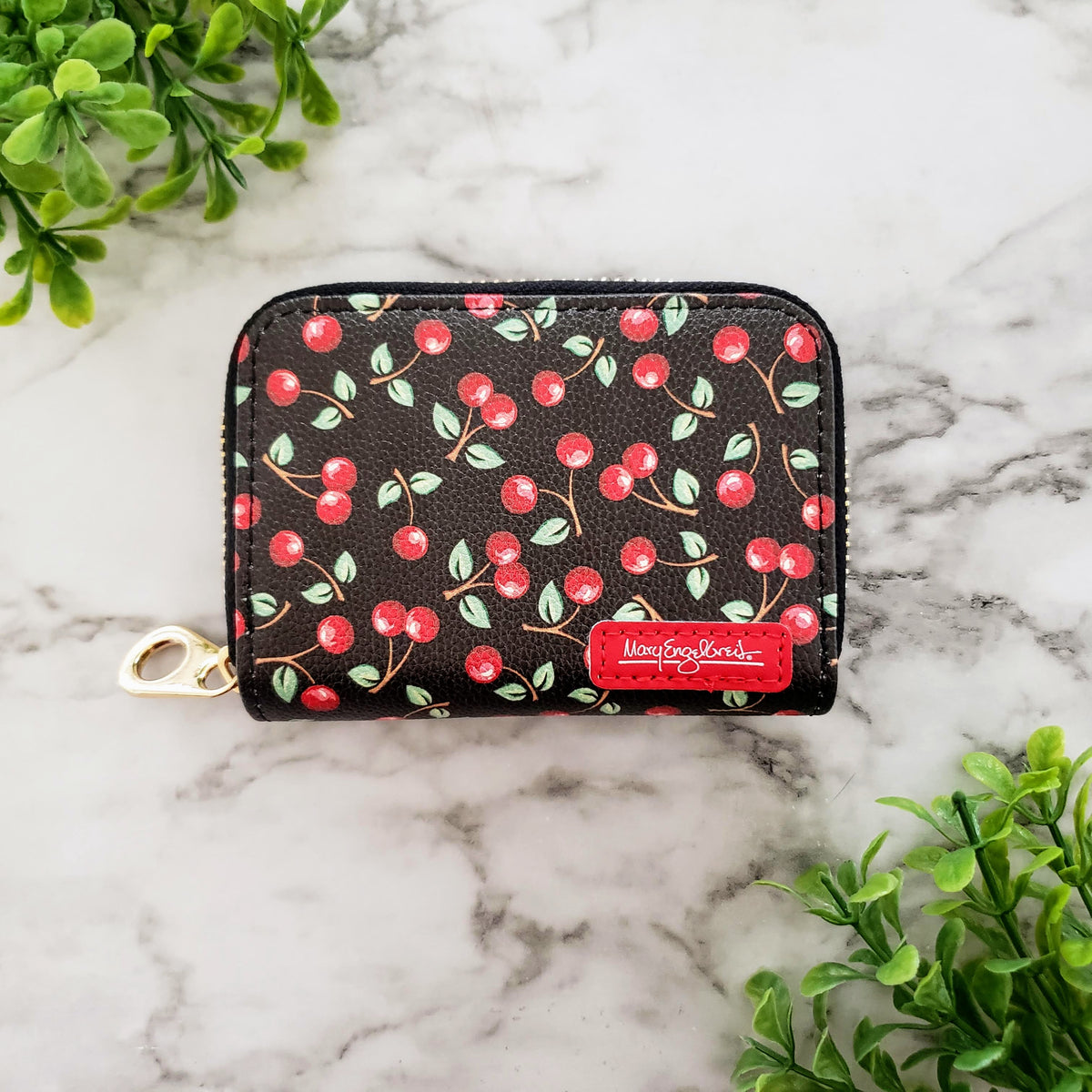 Mary Engelbreit Cherries RFID Zipper Wallet