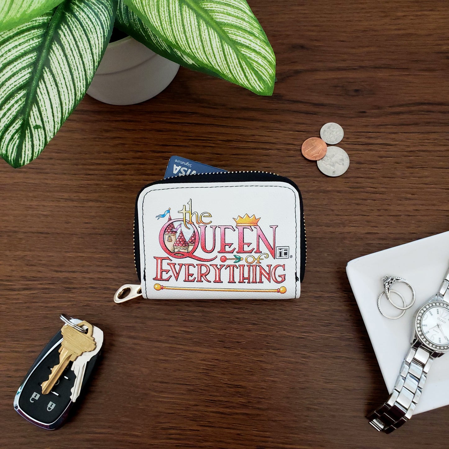 Mary Engelbreit Queen of Everything RFID Zipper Wallet