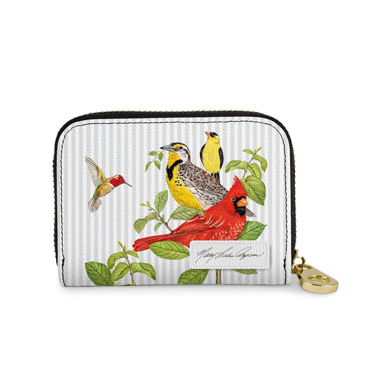 Mary Lake-Thompson Birds RFID zipper wallet