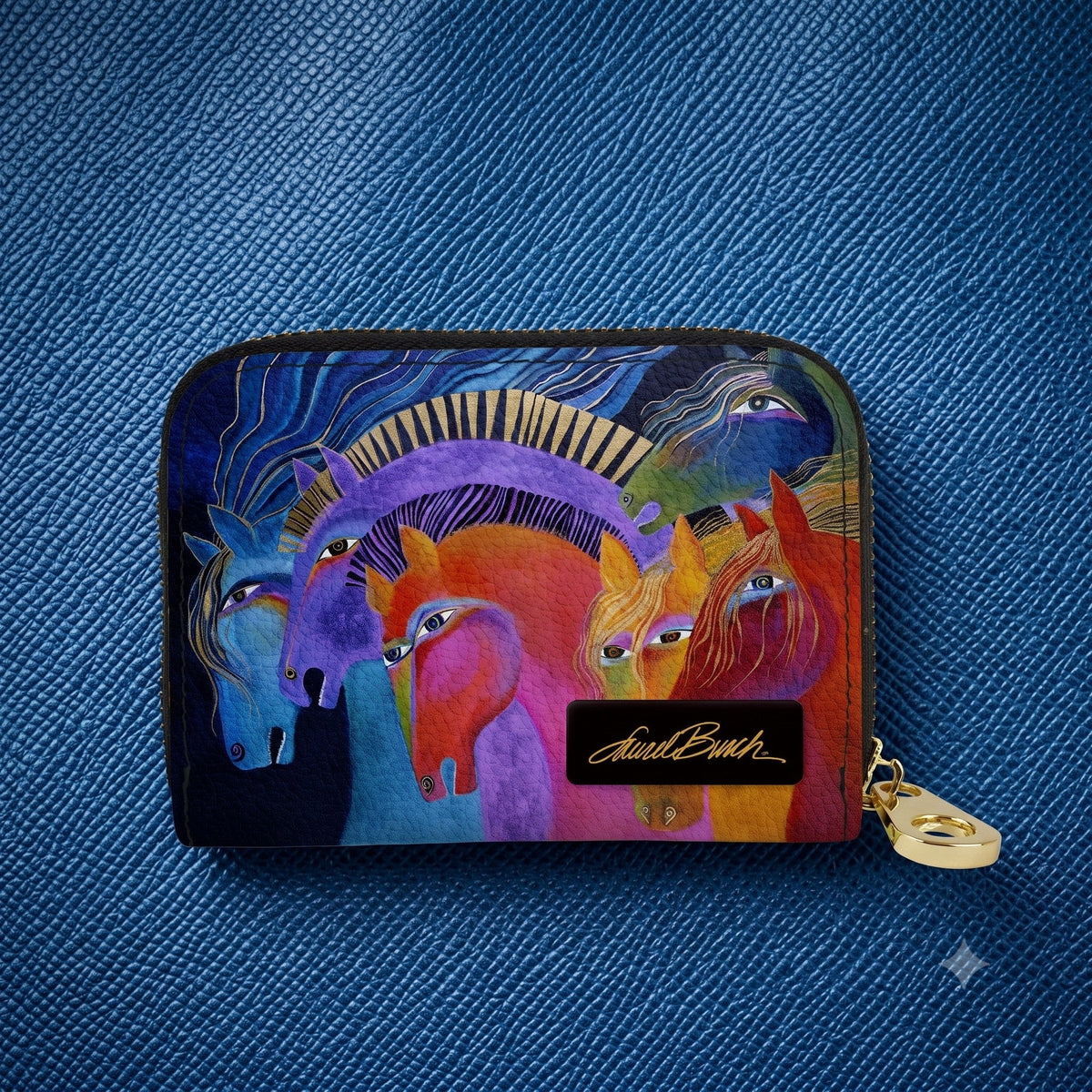 Laurel Burch Wild Horses RFID zipper wallet