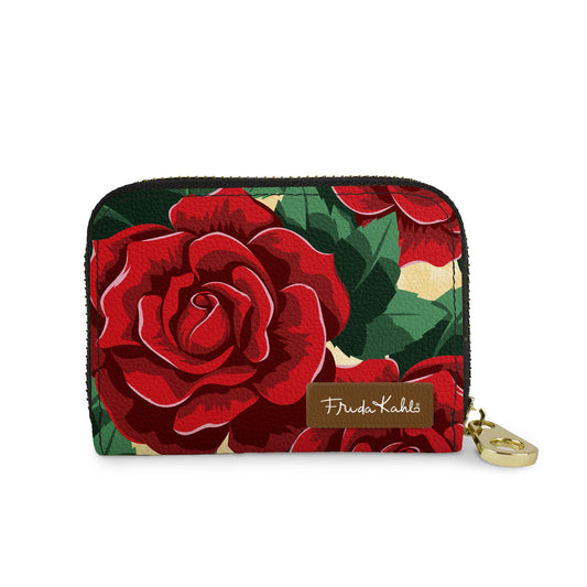 Frida Kahlo Rose RFID zipper wallet