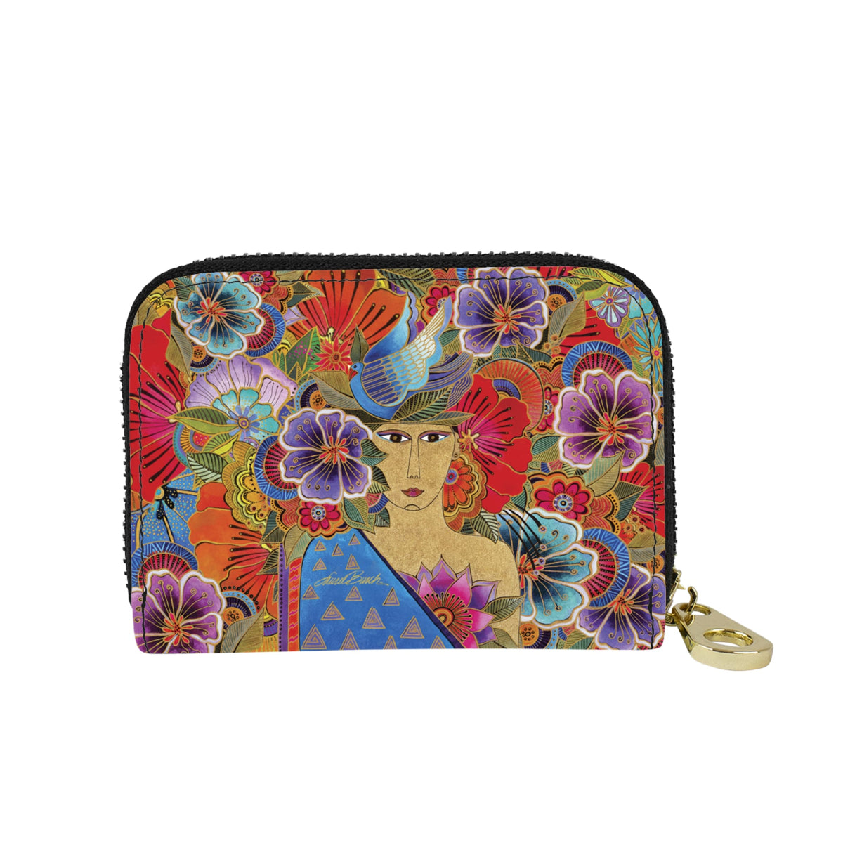 Laurel Burch Balinese Woman RFID zipper wallet