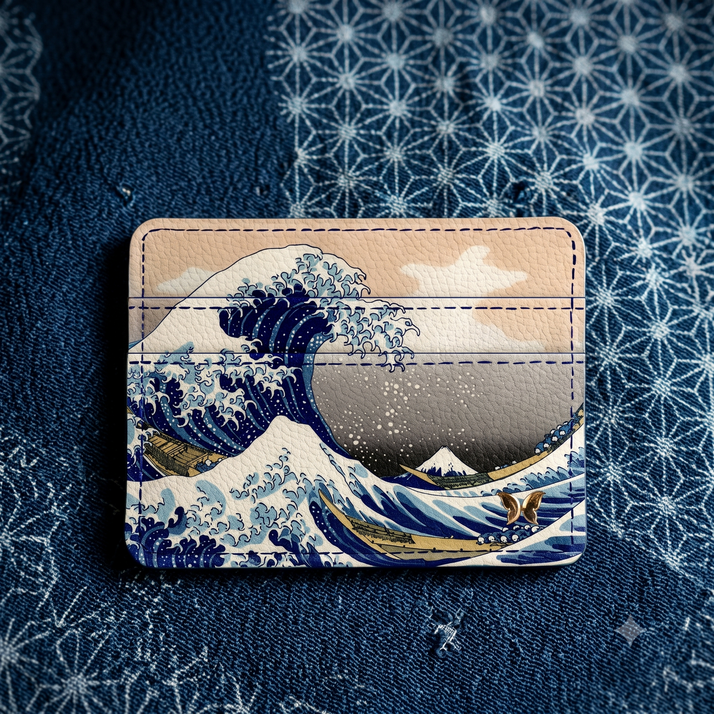Hokusai The Great Wave slim wallet
