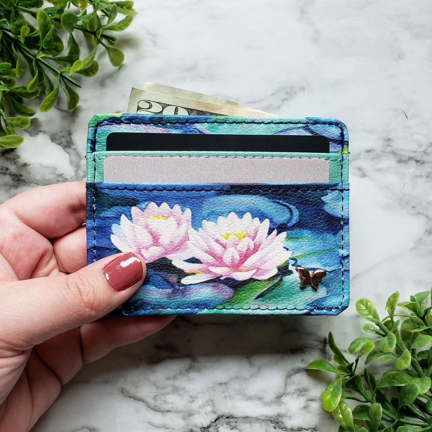 Water Lily Slim Wallet