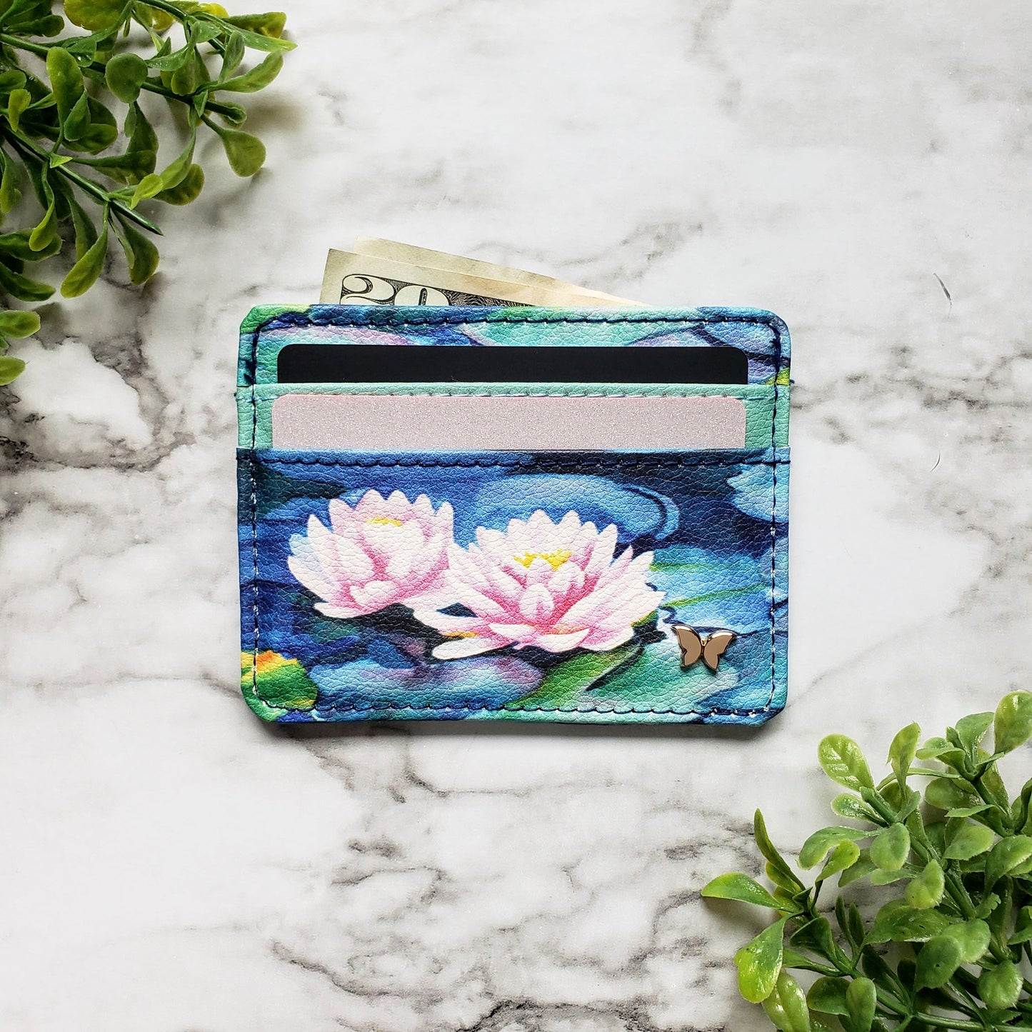 Water Lily Slim Wallet