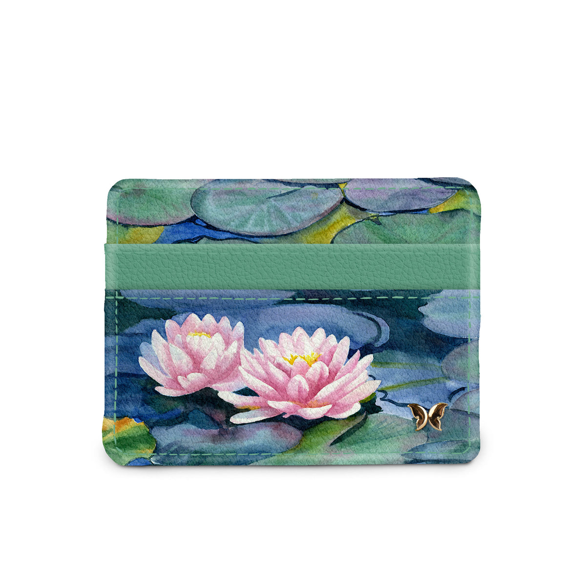 Water lily slim wallet