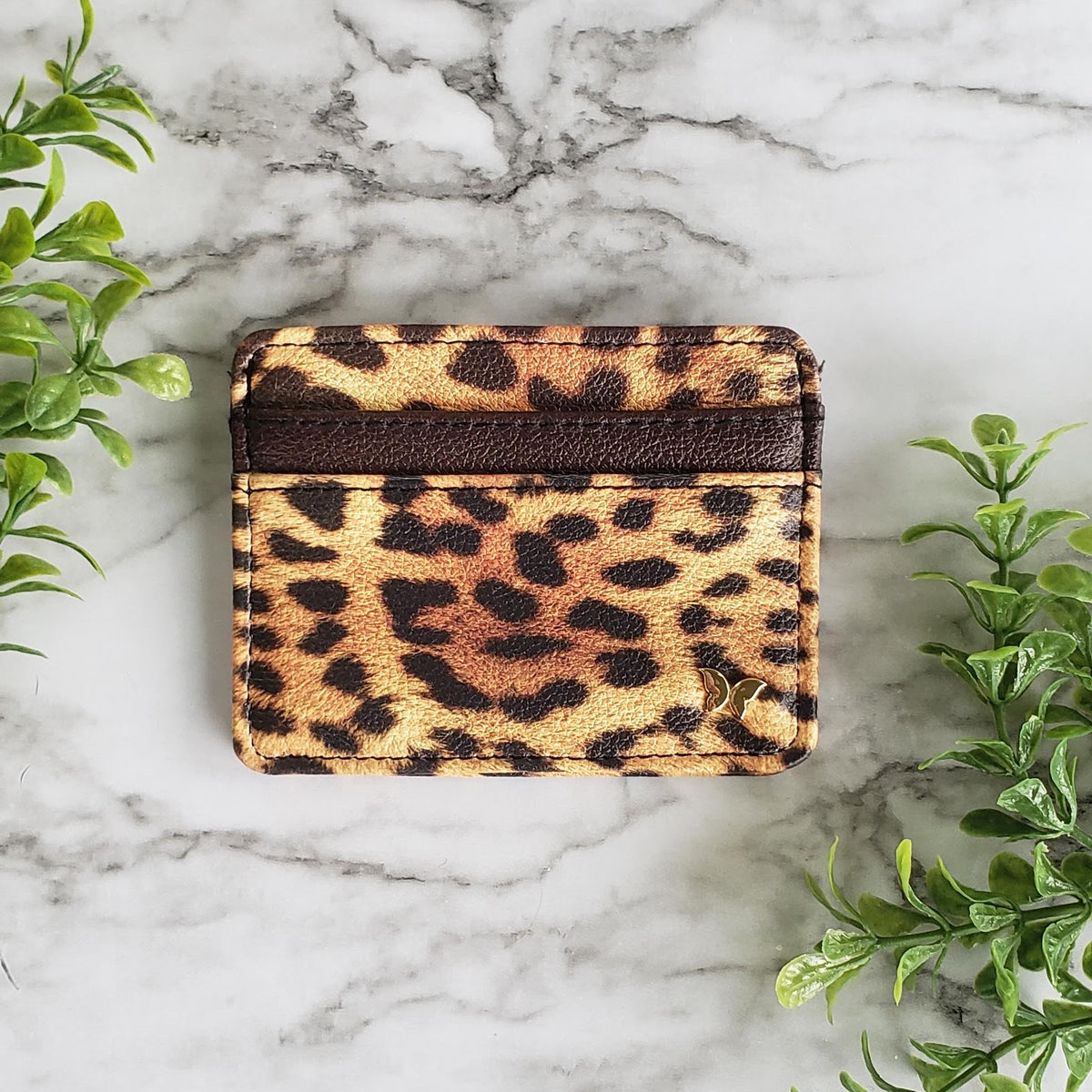 Leopard Print Slim Wallet
