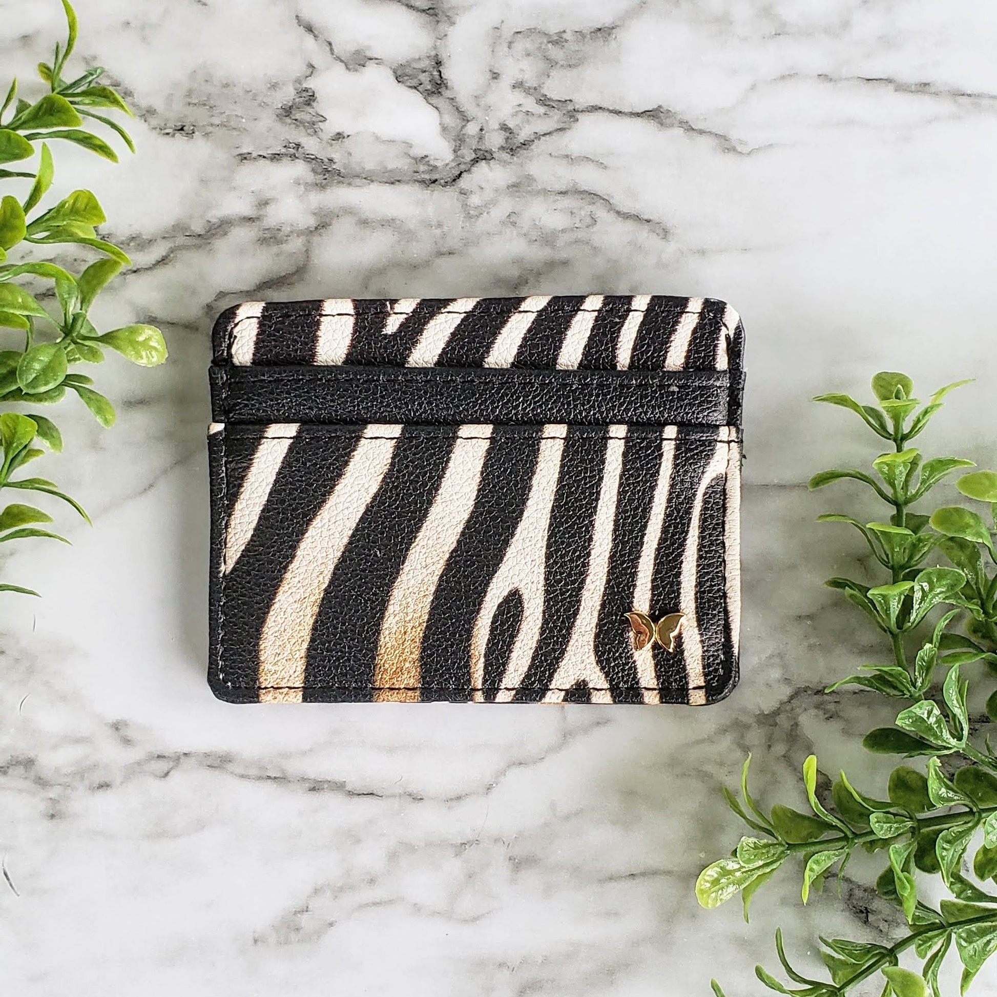 Zebra Print Slim Wallet