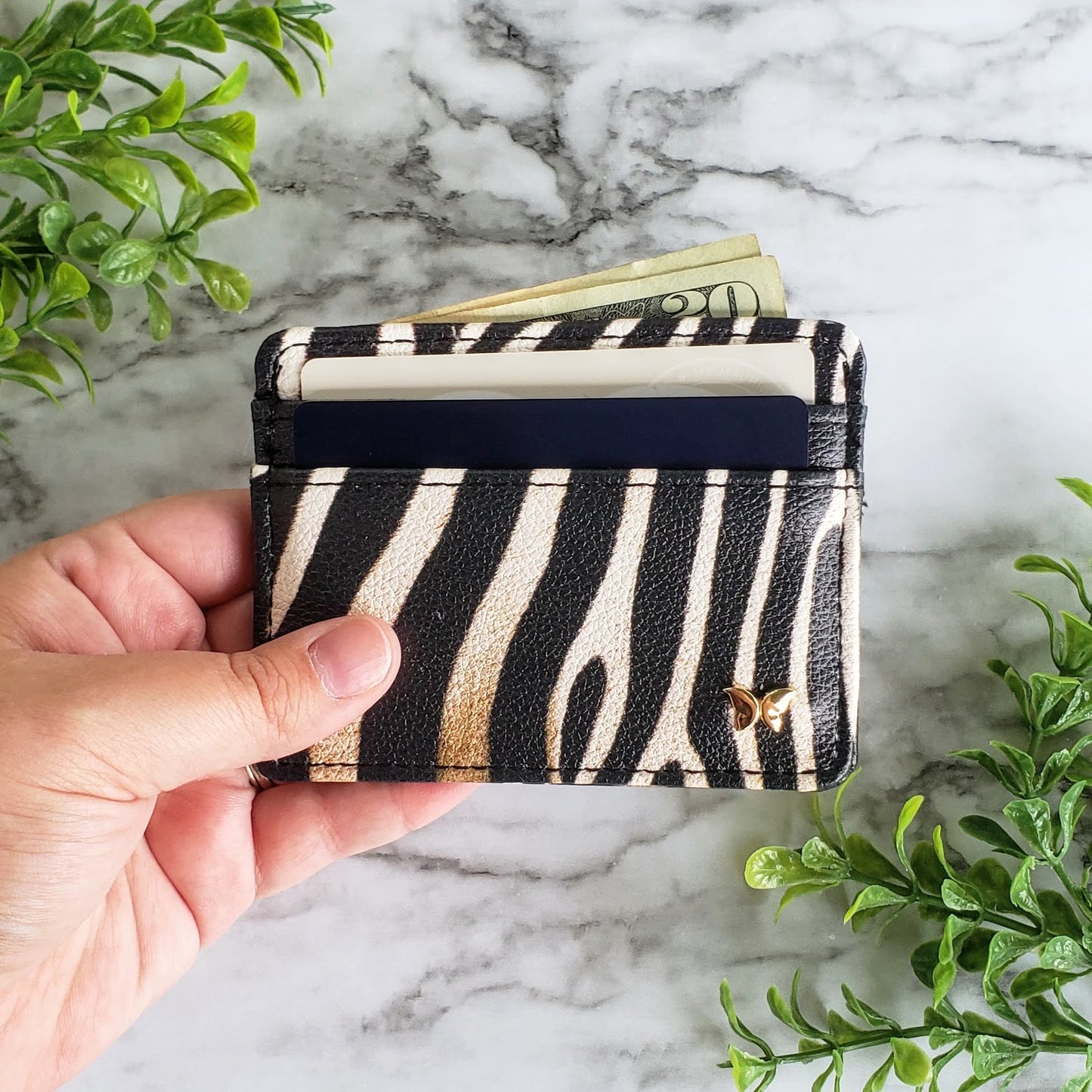 Zebra Print Slim Wallet