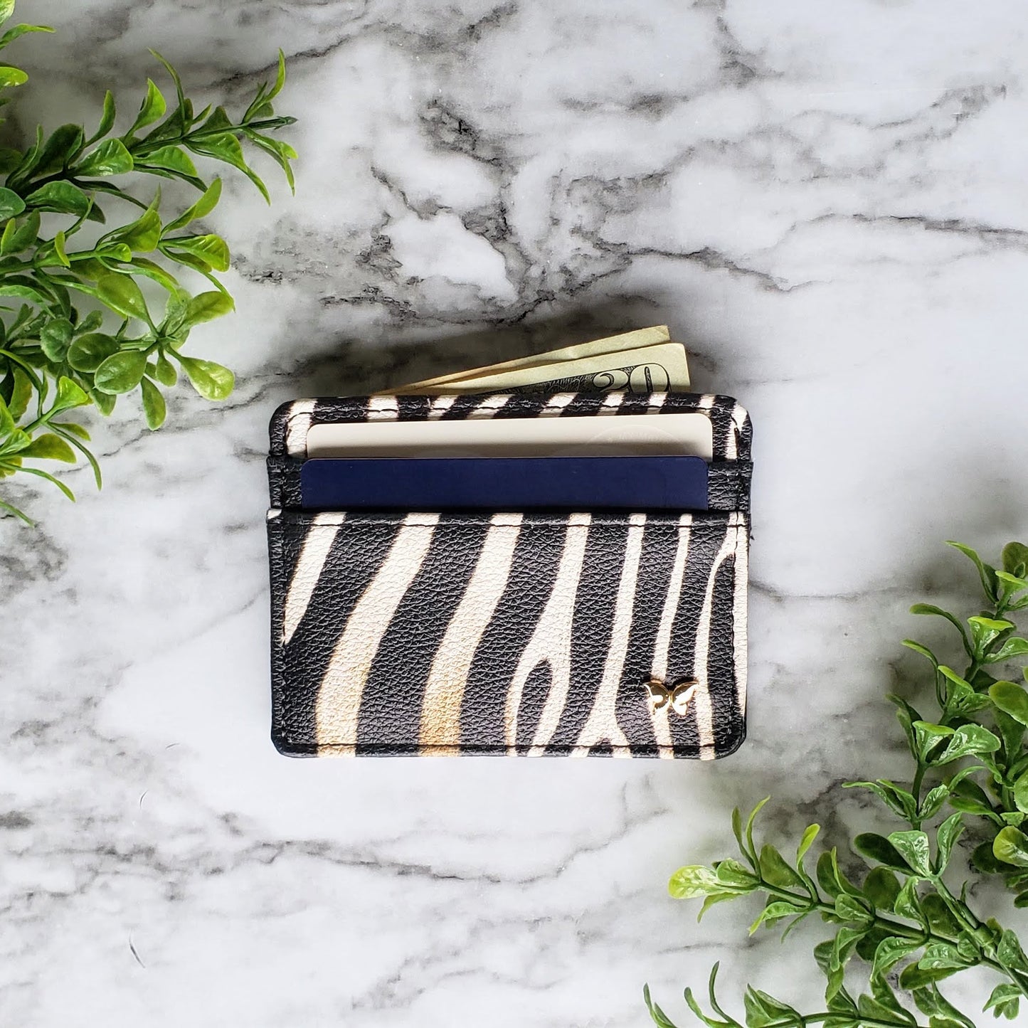 Zebra Print Slim Wallet