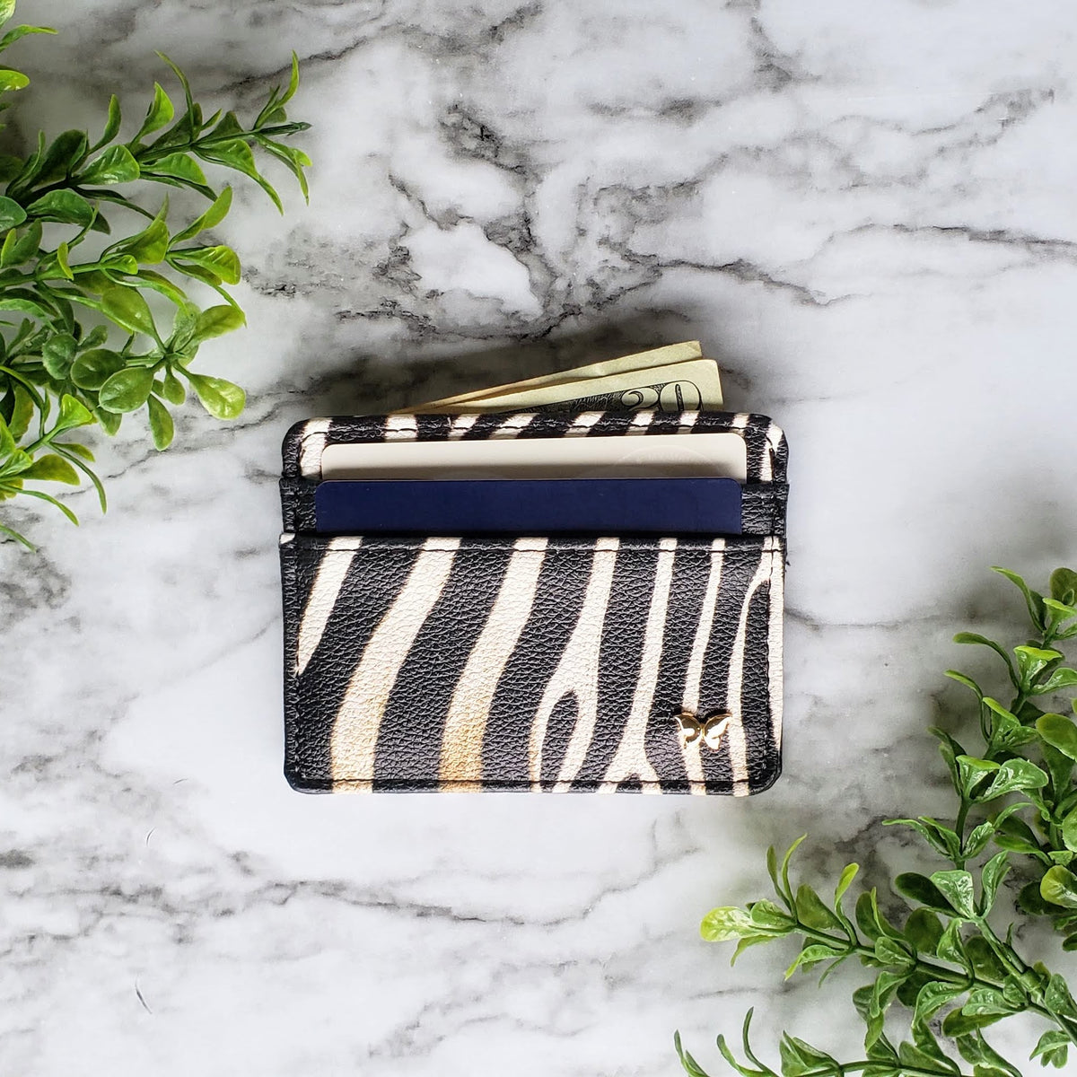Zebra Print Slim Wallet