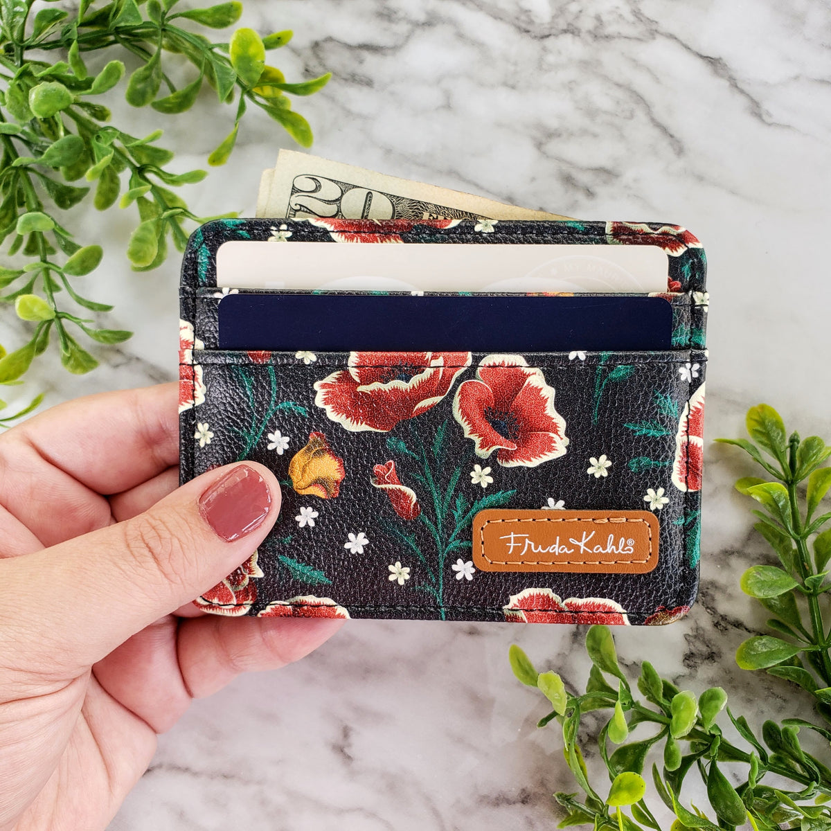 Frida Kahlo Poppies Slim Wallet
