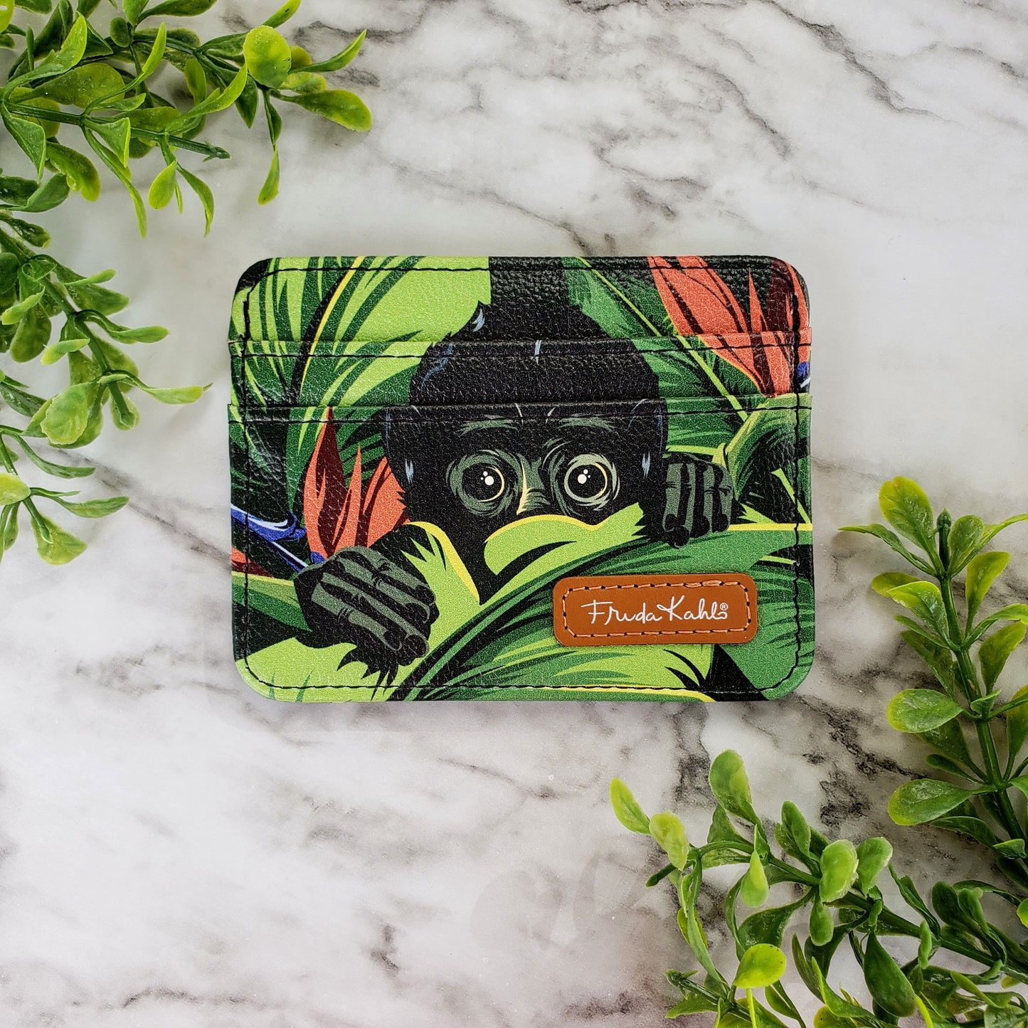 Frida Kahlo Monkey Slim Wallet