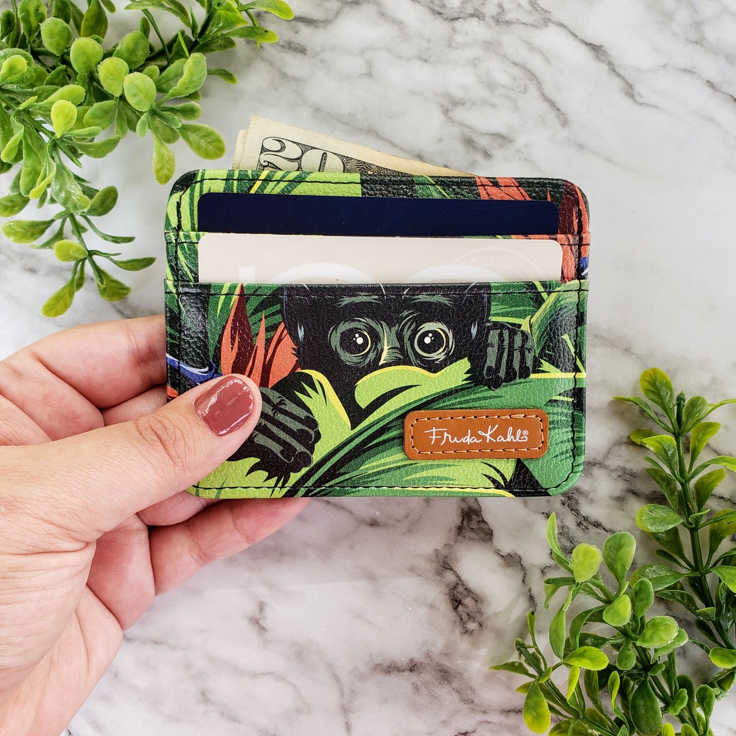 Frida Kahlo Monkey Slim Wallet