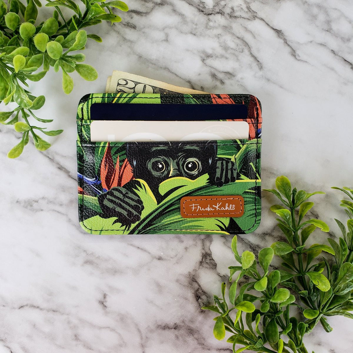 Frida Kahlo Monkey Slim Wallet