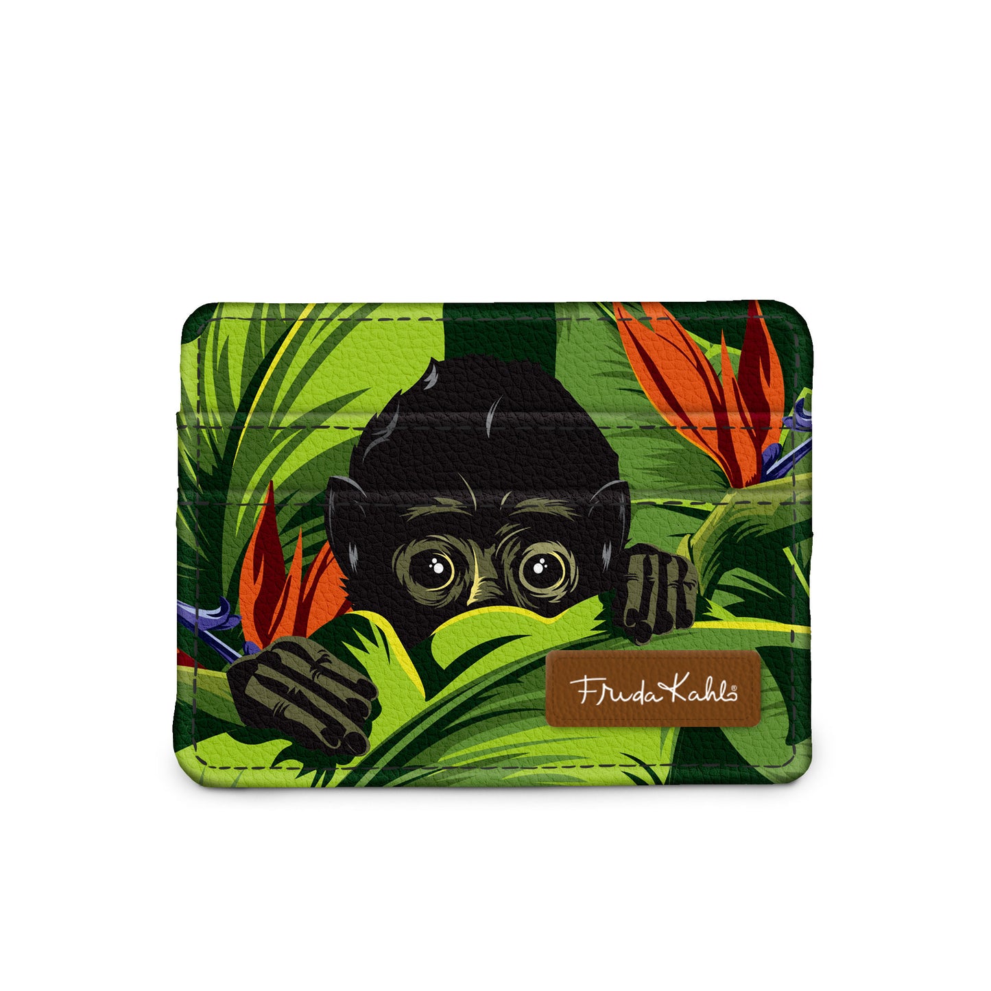 Frida Kahlo Monkey slim wallet