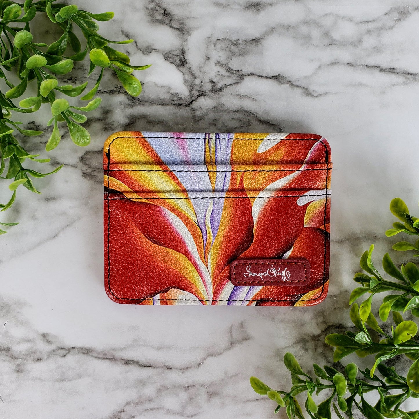 Georgia O'Keeffe Red Canna Slim Wallet