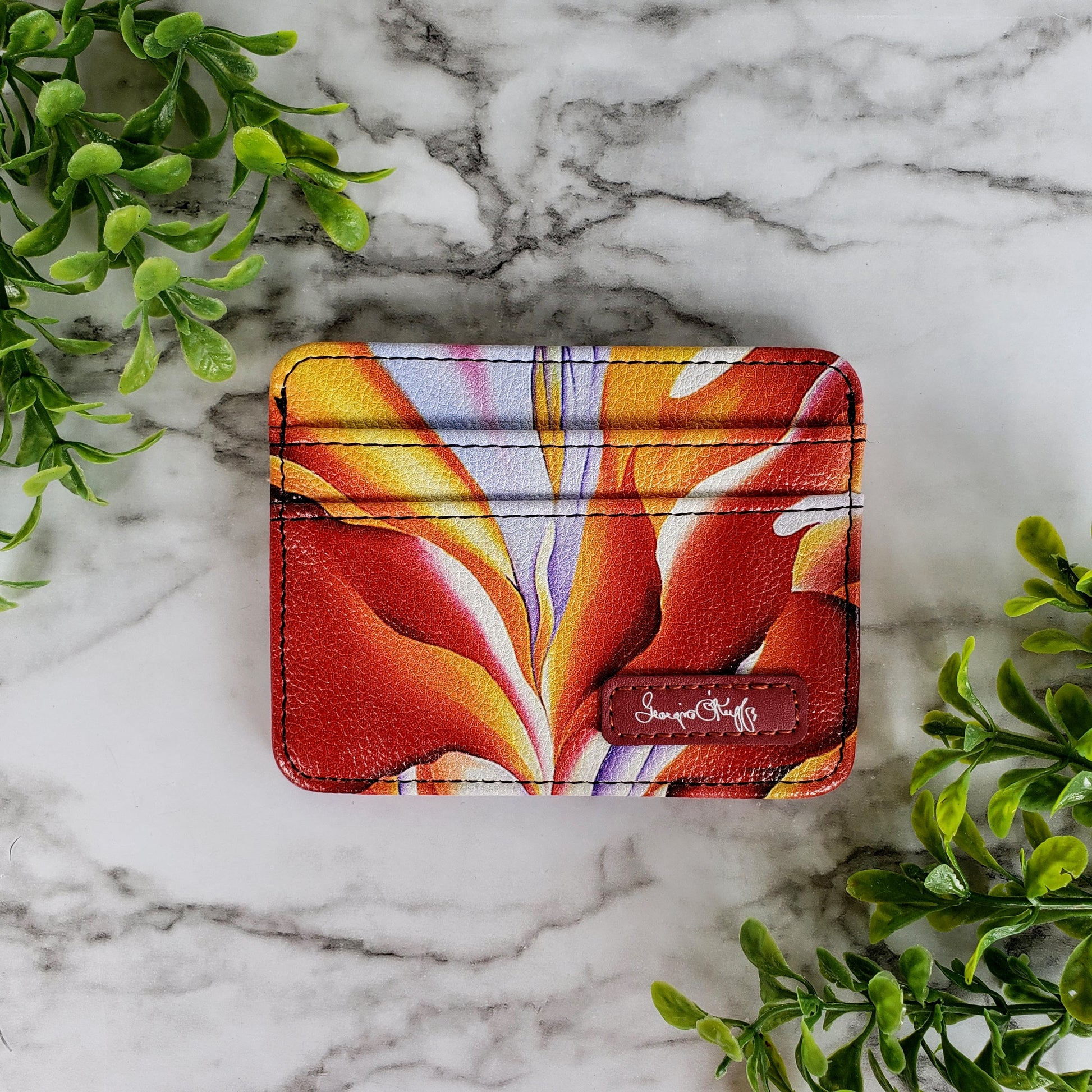 Georgia O'Keeffe Red Canna Slim Wallet