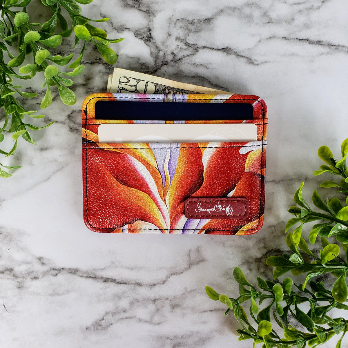 Georgia O'Keeffe Red Canna Slim Wallet