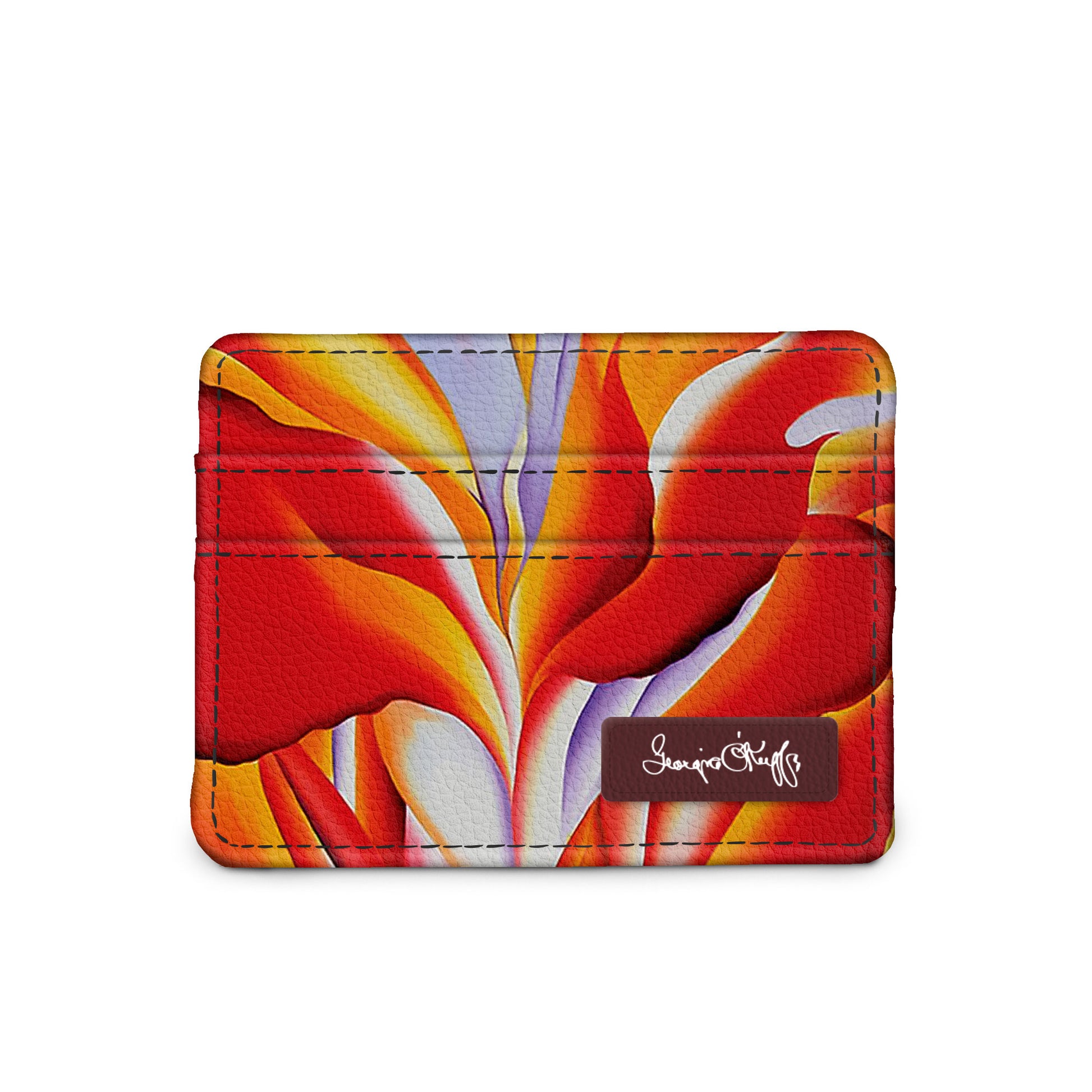 Georgia O'Keeffe Red Canna slim wallet