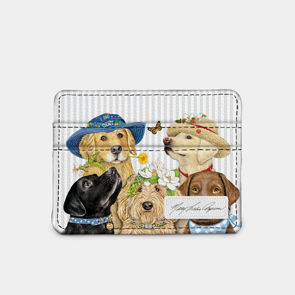 Mary Lake-Thompson Dogs Slim Wallet — SKU 82042