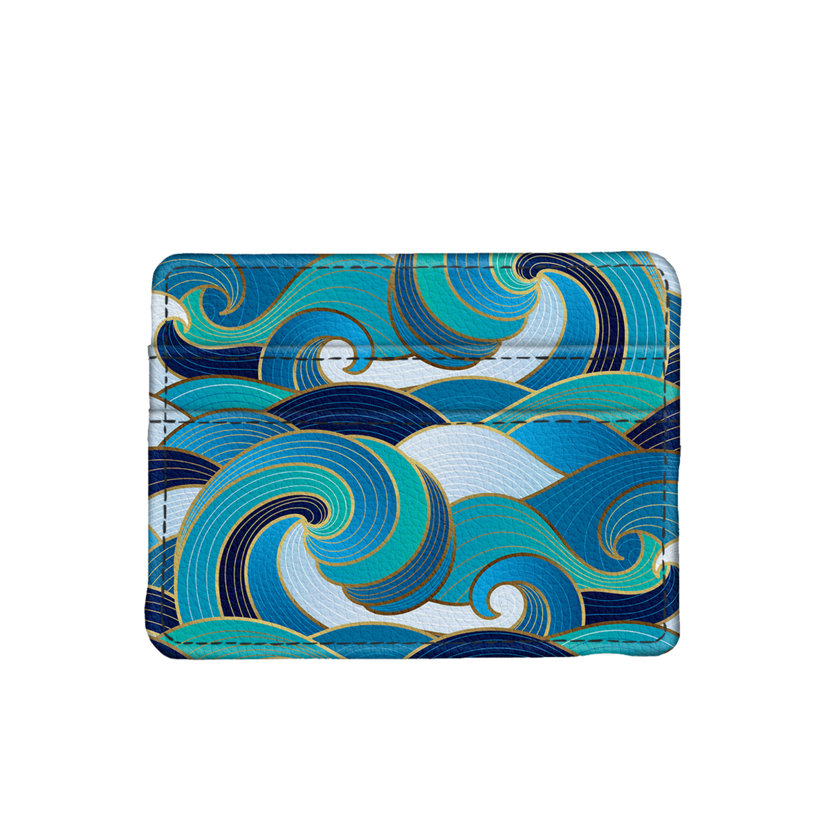 Enameled wave slim wallet