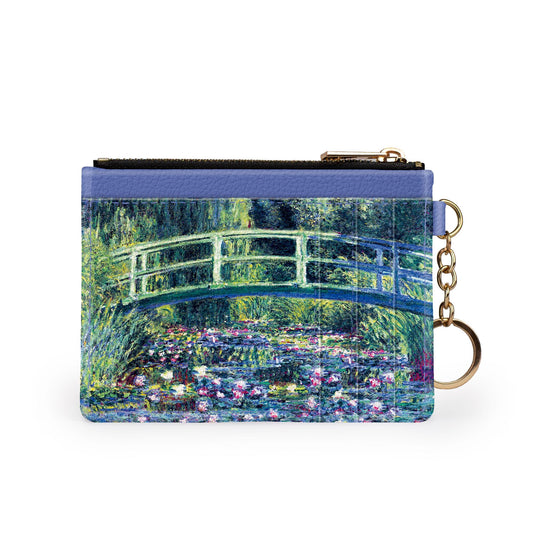 Monet Japanese bridge water lilies keychain wallet